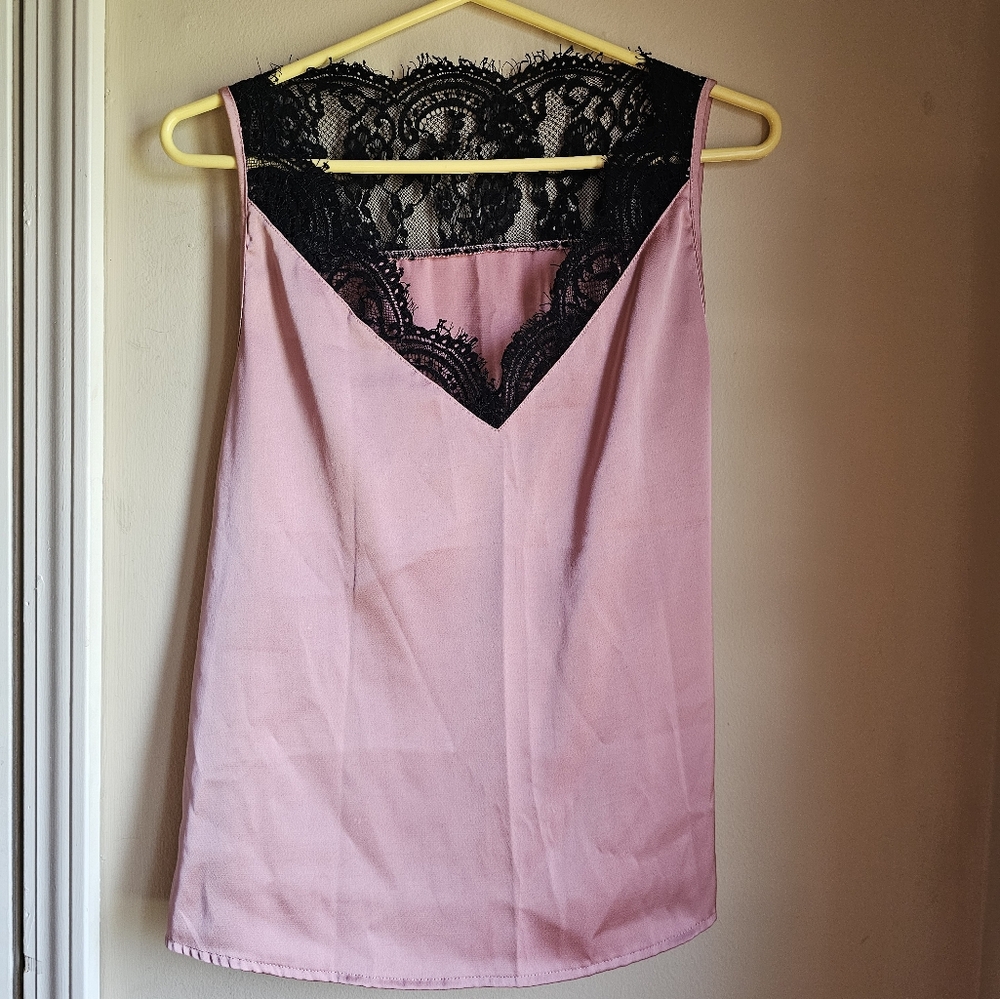 SHEIN Satin Pink Blouse